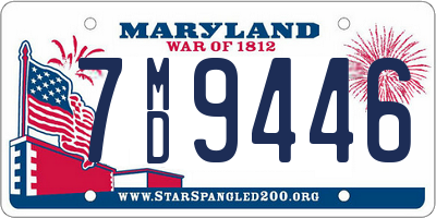 MD license plate 7MD9446