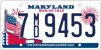 MD license plate 7MD9453