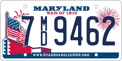 MD license plate 7MD9462