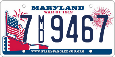 MD license plate 7MD9467