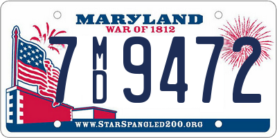 MD license plate 7MD9472