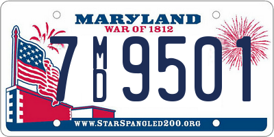 MD license plate 7MD9501