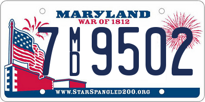 MD license plate 7MD9502