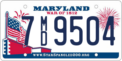 MD license plate 7MD9504