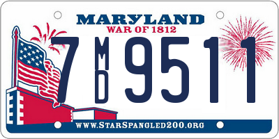 MD license plate 7MD9511