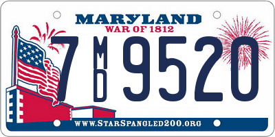 MD license plate 7MD9520