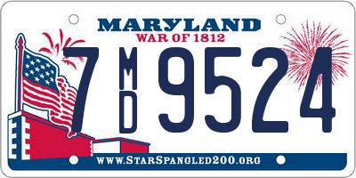 MD license plate 7MD9524