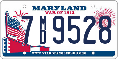 MD license plate 7MD9528