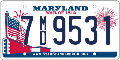 MD license plate 7MD9531