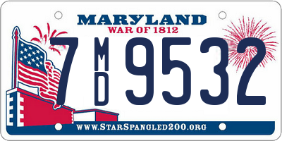 MD license plate 7MD9532