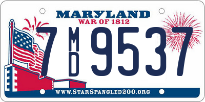 MD license plate 7MD9537