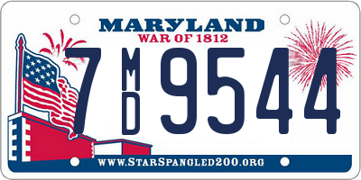 MD license plate 7MD9544