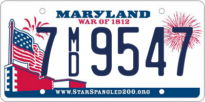 MD license plate 7MD9547
