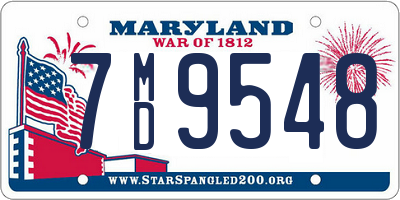 MD license plate 7MD9548