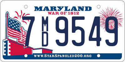 MD license plate 7MD9549