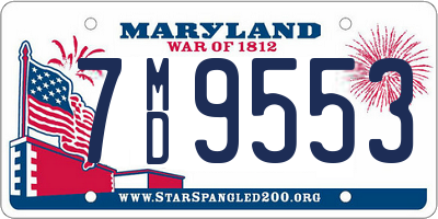 MD license plate 7MD9553