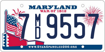 MD license plate 7MD9557