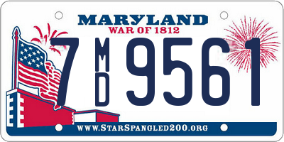 MD license plate 7MD9561