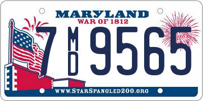 MD license plate 7MD9565