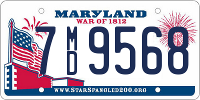 MD license plate 7MD9568