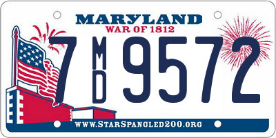 MD license plate 7MD9572