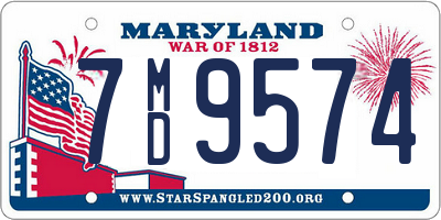 MD license plate 7MD9574