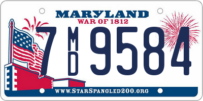 MD license plate 7MD9584