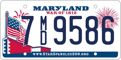 MD license plate 7MD9586