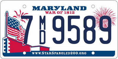 MD license plate 7MD9589