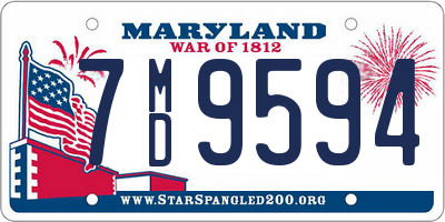 MD license plate 7MD9594