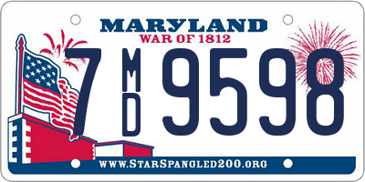 MD license plate 7MD9598