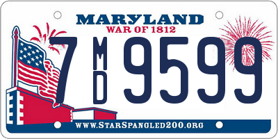 MD license plate 7MD9599