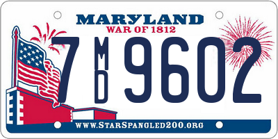 MD license plate 7MD9602