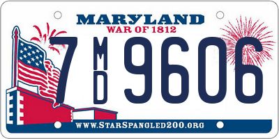 MD license plate 7MD9606