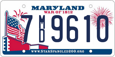 MD license plate 7MD9610