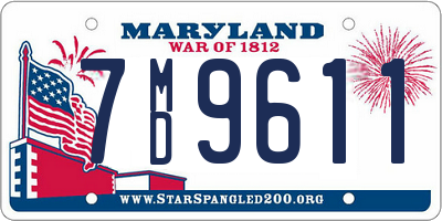 MD license plate 7MD9611