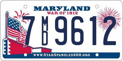 MD license plate 7MD9612