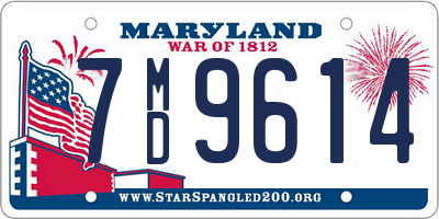 MD license plate 7MD9614