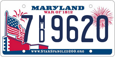 MD license plate 7MD9620