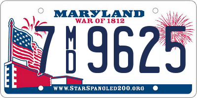 MD license plate 7MD9625