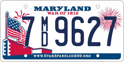 MD license plate 7MD9627