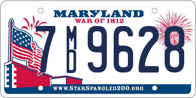 MD license plate 7MD9628