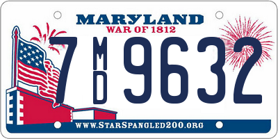 MD license plate 7MD9632