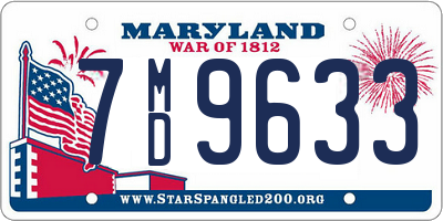 MD license plate 7MD9633