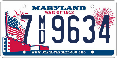 MD license plate 7MD9634