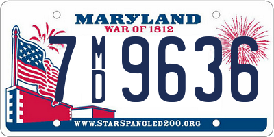 MD license plate 7MD9636