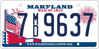 MD license plate 7MD9637