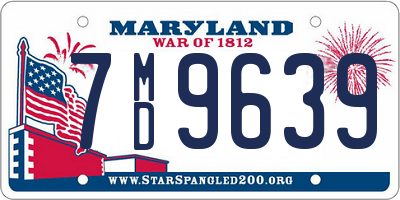 MD license plate 7MD9639