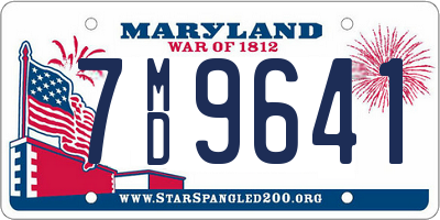 MD license plate 7MD9641