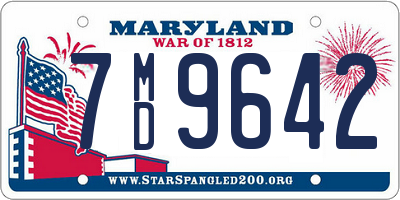 MD license plate 7MD9642